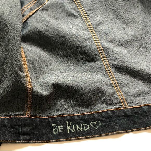 Denim Jacket Be Kind Custom Back Panel - 1XL - Like New Condition Urban flair - Picture 11 of 14